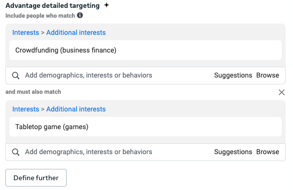 detailed targeting segment